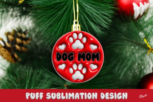 Download 3D Inflated Dog Sign. Dog Mom Ornament - Premium Resources