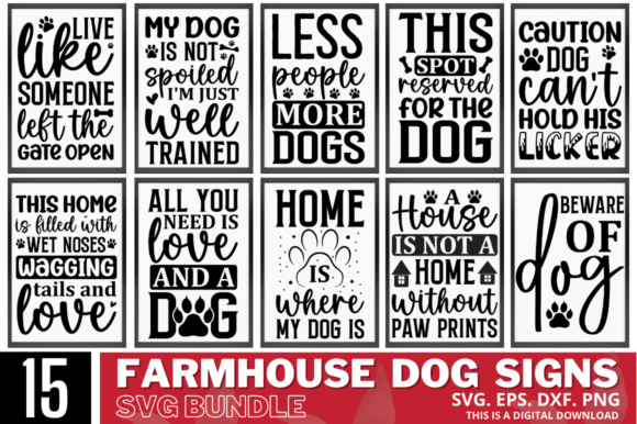 Download Farmhouse Dog Sign Svg Bundle - Premium Bundle