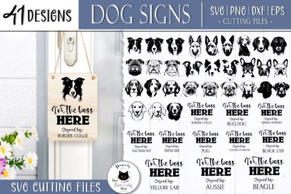 Download Dog Sign Bundle | Dog Breed SVG Files - Premium Resources