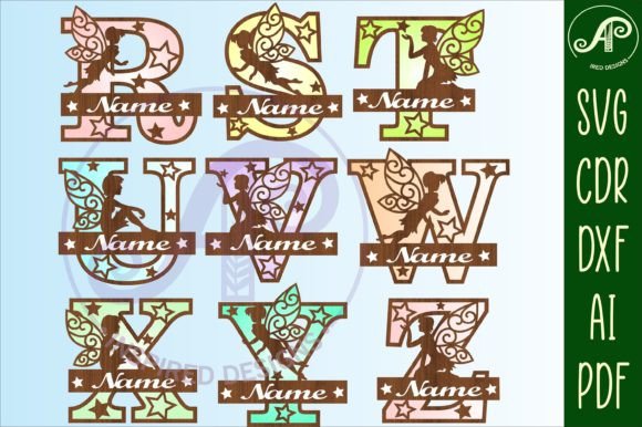 Download Fairy Monogram Capital Letter Set SVG - Fairy monogram Collection