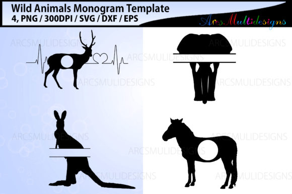 Download Wild Animal Monogram Frames Template - Wild animal monogram Collection