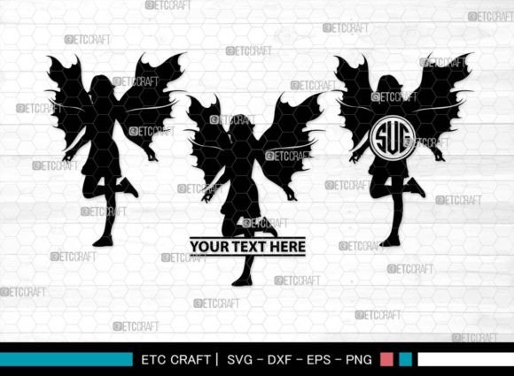 Download Fairy Monogram, Mystical Fai Silhouette - Fairy monogram Collection